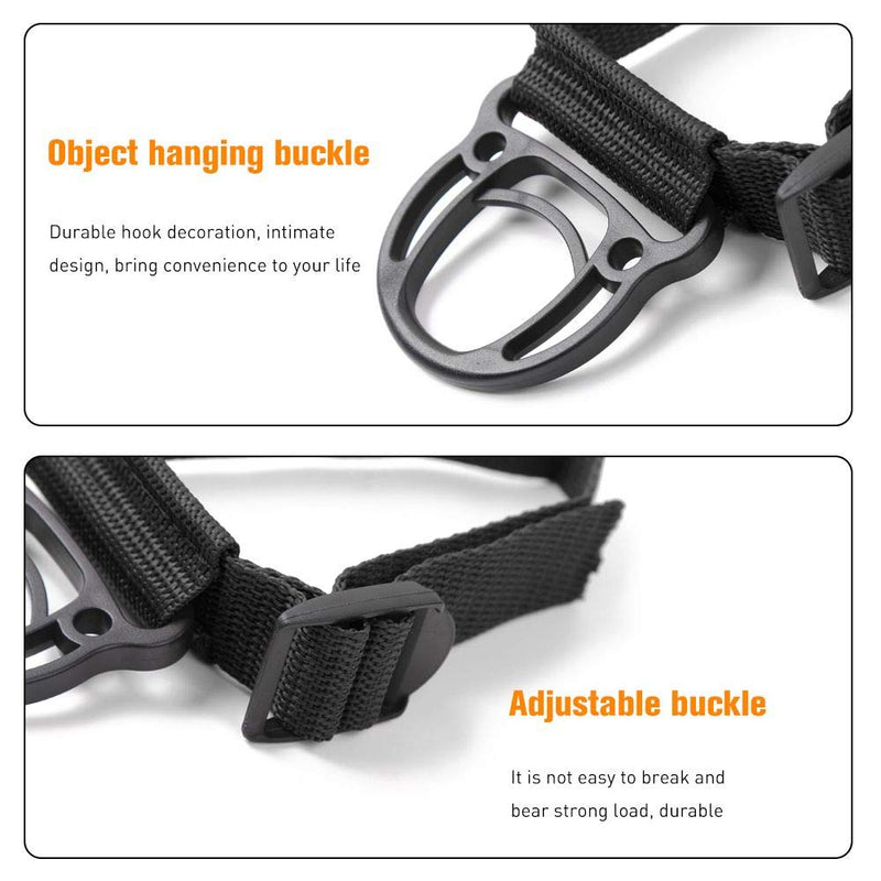 2PCS Roll Bar Coat Hanger Clothes Hook for Jeep Wrangler CJ YJ TJ LJ JK JKU JL JLU JT Sports Sahara Freedom Rubicon & Unlimited X 2/4 Door (Black) Black