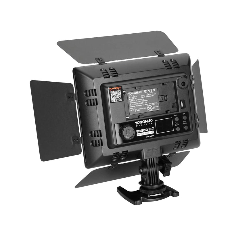 YONGNUO YN300 III YN-300 III LED Camera Video Light with 12V2A AC Adapter Adjustable Color Temperature 3200K-5600K YN300III with AC adapter