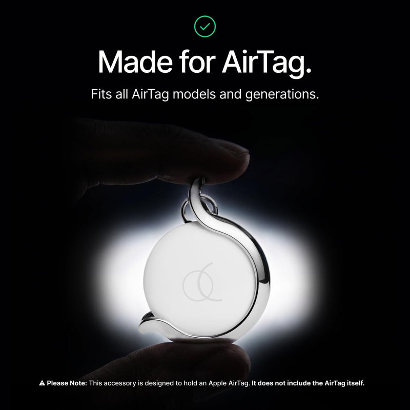 Arc Pulse Tracker Holder Compatible with Apple AirTag – Premium Aerospace-Grade Aluminium Case, Minimal Open Design, Anti-Scratch Protective Holder, Lightweight Keychain & Bag Accessory