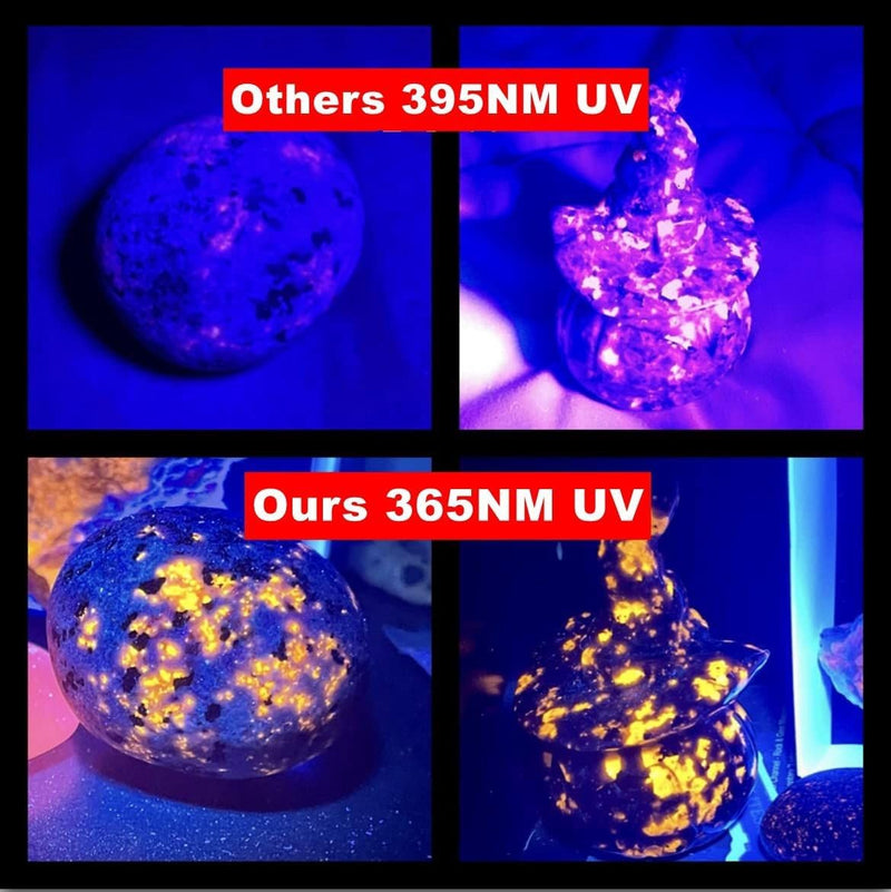 30W 365nm UV Flashlight USB Rechargeable UV Light High Power Black Light Flashlight for Pet Urine Detection, Resin Curing, Minerals, Blood tracking, Scorpion, Rockhounding,Yooperlites, A/C Leak Detect