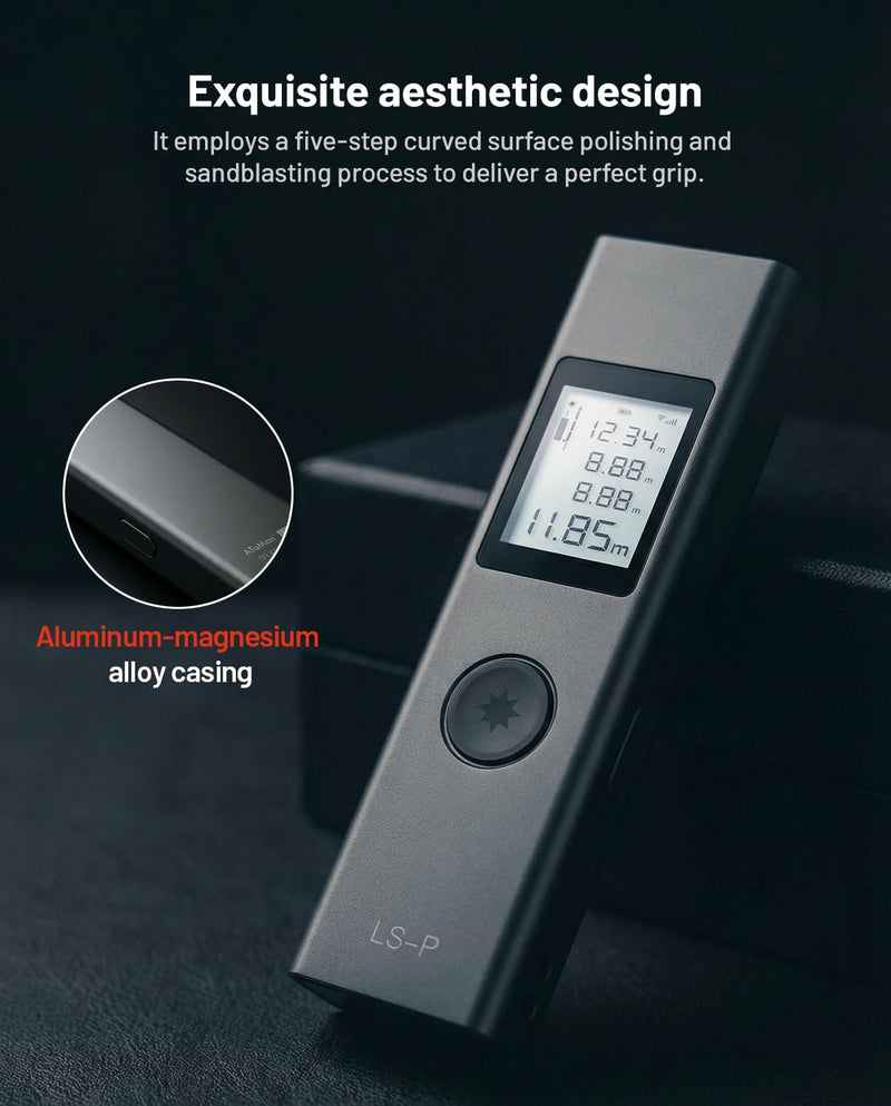 Laser Measure, ATuMan Compact Rechargeable Digital Laser Distance Meter 131 Feet, ±1/16 inch Accuracy, Pythagorean Mode, M/in/Ft Unit Switching, Backlit LCD, Measure Distance, Area and Volume