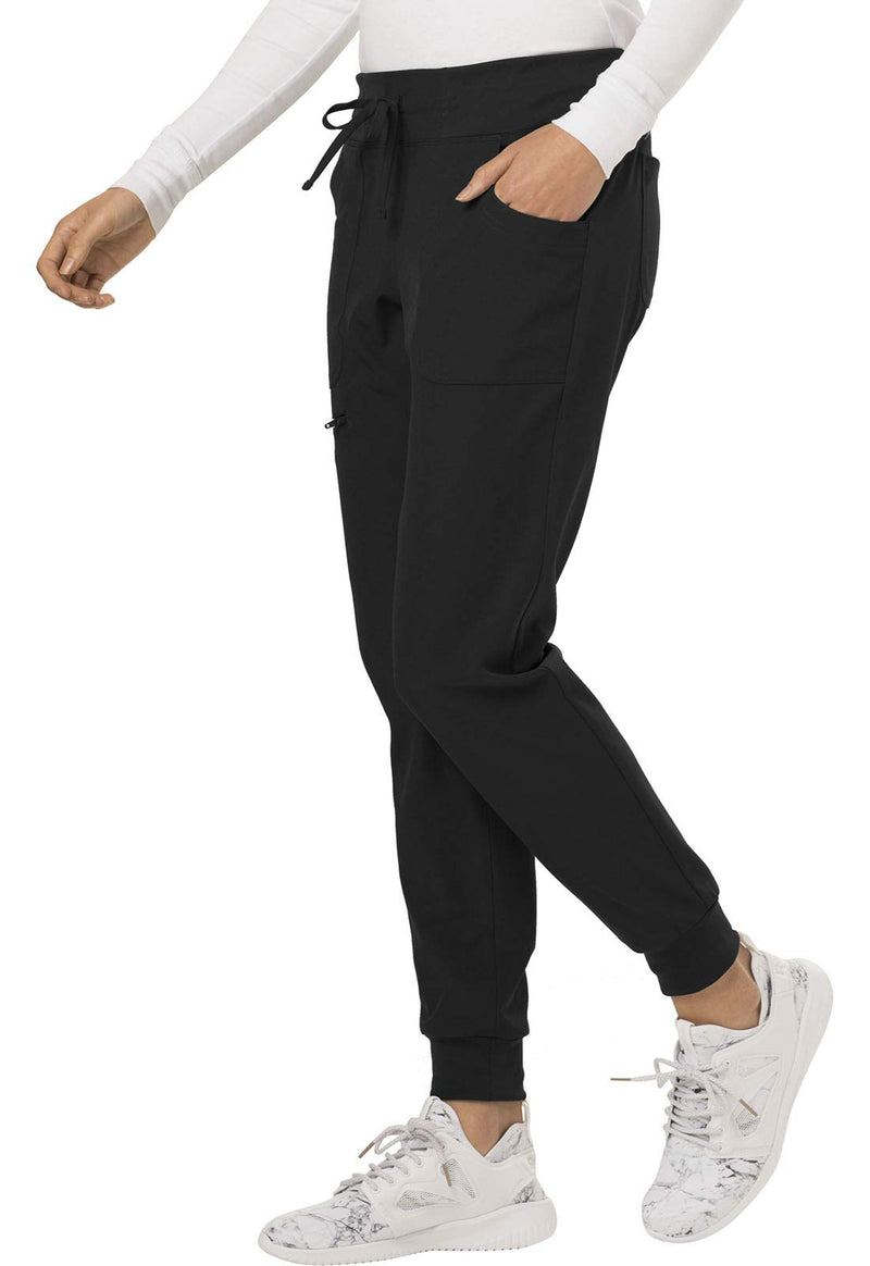 Heartsoul Women's Medical Scrub Jogger Pants Contemporary fit Drawstring waistband Jogger With 5 Pockets - HS030 Medium Black