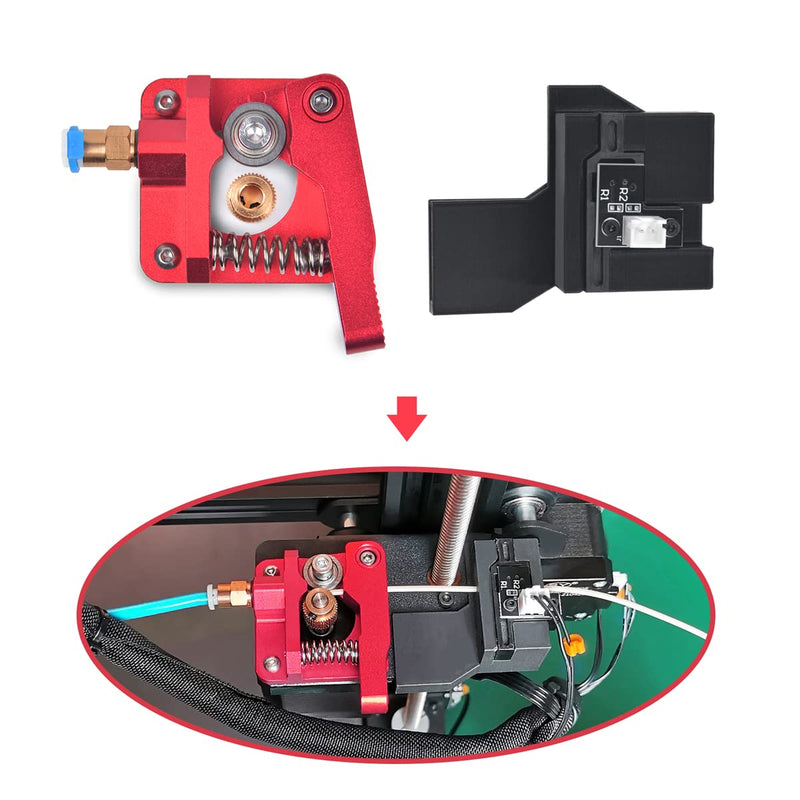 LONGER lk1 lk4 lk4 pro lk5 pro 3D red Aluminum Metal extruder, 1.75mm Filament, Support Other Brand of 3D Printer
