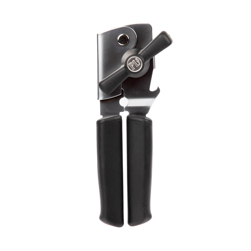 PL8 Can Opener - Stainless Steel Cutting Wheel for smooth edge, Ergonomic Soft-Grip Handles, Built-In Bottle Opener, Durable and Easy to Clean Kitchen Tool