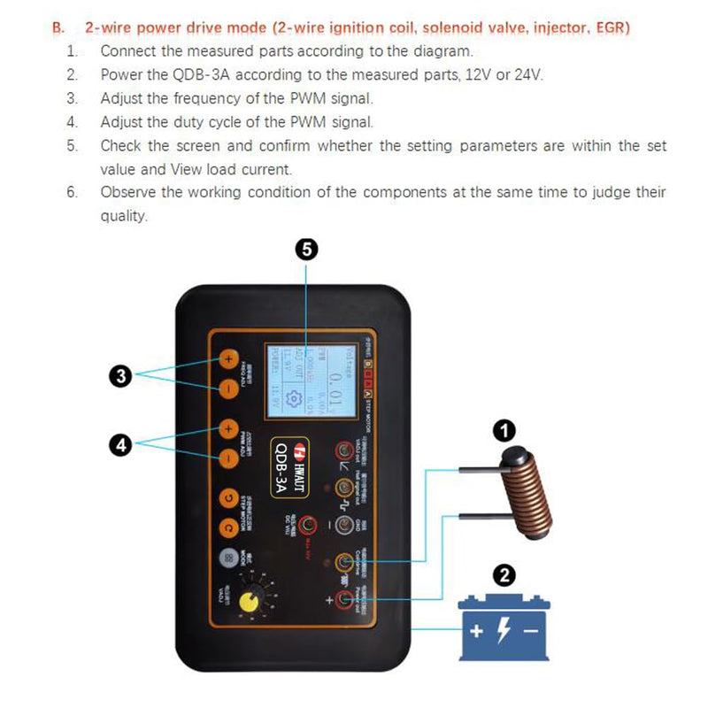 Car Ignition Coil Tester,ROYHH QDB-3A Drive Automobile Ignition Coil Tester Injector Solenoid Valves Idling Stepper Motor Instrument Car Fault Detector Solenoid Valves Tester