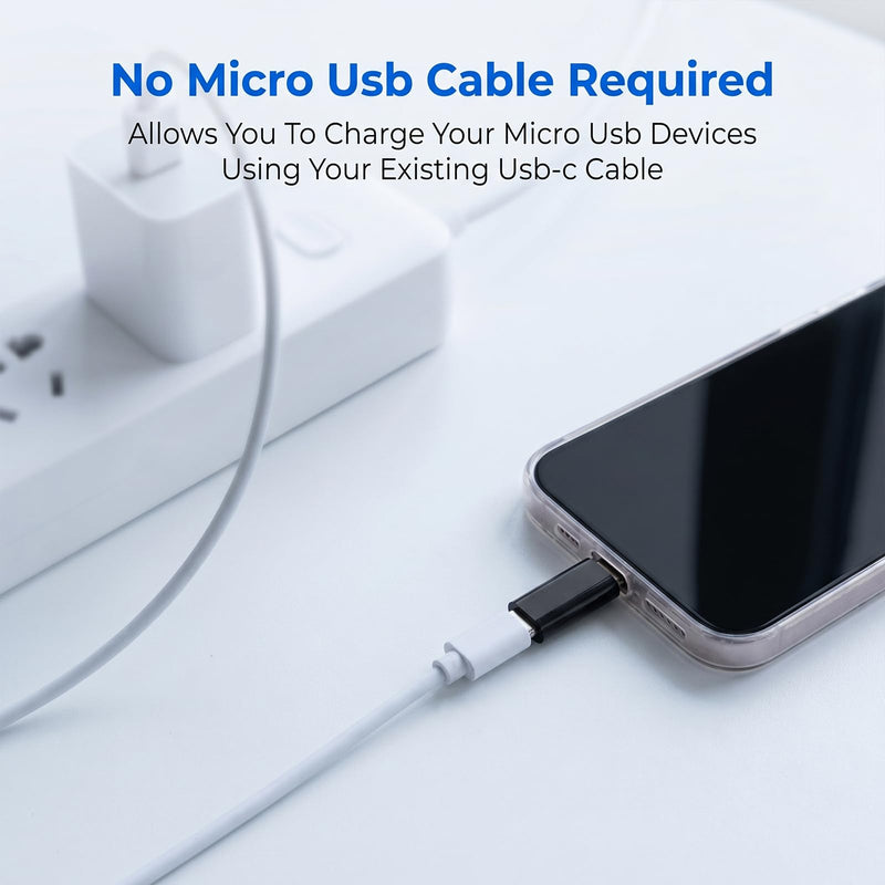 SynHHergyx USB C to Micro USB Adapter 3 Pack USBC to USB Micro Adapter USB-C Type-C Female to USB 2.0 5Pin Male Data Adapters 90 Degree Left & Right Angled Type