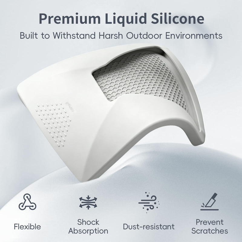 Starlink Mini Protective Cover, Starlink Mini Accessories Silicone Protective Case for Starlink Mini Dish Full Cover-White