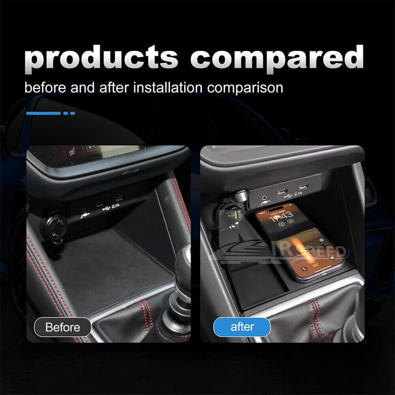 for 2022-2026 Subaru WRX 15W Fast Wireless Charger, Car Qi Charging Station Pad Mat fits Subaru WRX Accessories