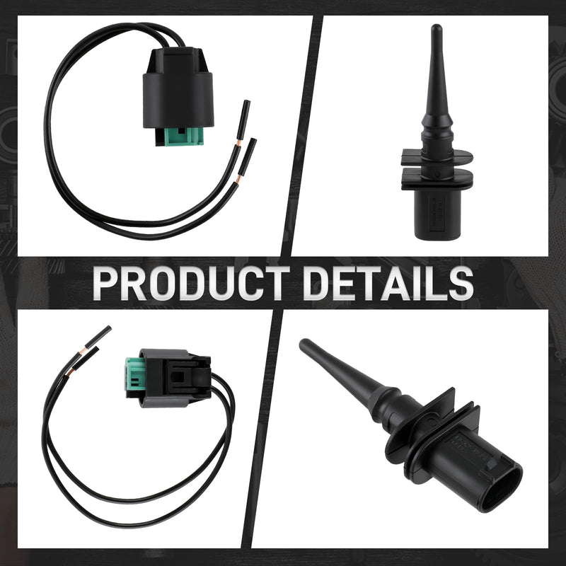 65816905133 Outside Ambient Air Temperature Temp Sensor with Connector Pigtail Plug 65816905050 Compatible with BM 128i Compatible with 323i Compatible with 325i Compatible with Mini Cooper