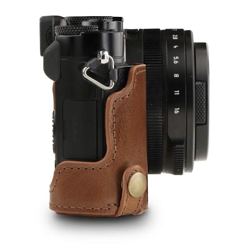 Megagear MG1564 Panasonic Lumix Dc-Lx100 Iı Ever Ready Genuine Leather Camera Half Case And Strap - Brown One Size