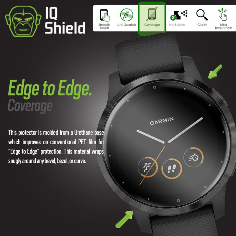 IQShield Screen Protector Compatible with Garmin Vivoactive 4s (40mm)(6-Pack) LiquidSkin Anti-Bubble Clear TPU Film