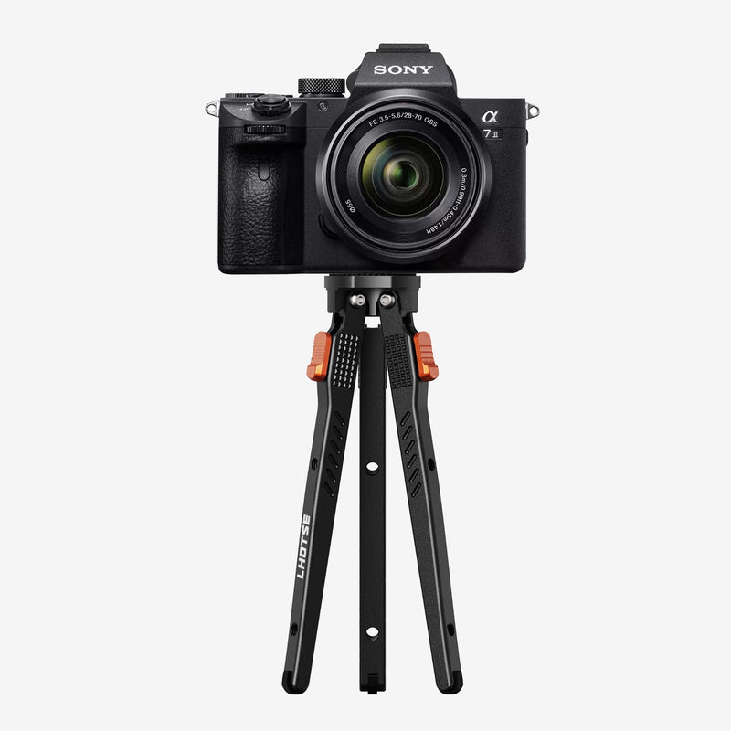 Mini Camera Tripod with 1/4" Screw, Desktop Tabletop Tripod Stand Fit for Gopro Hero/Osmo Mobile/Gimbal Handle Grip Stabilizer/Crane 2/Smooth 4 and All Cameras Black