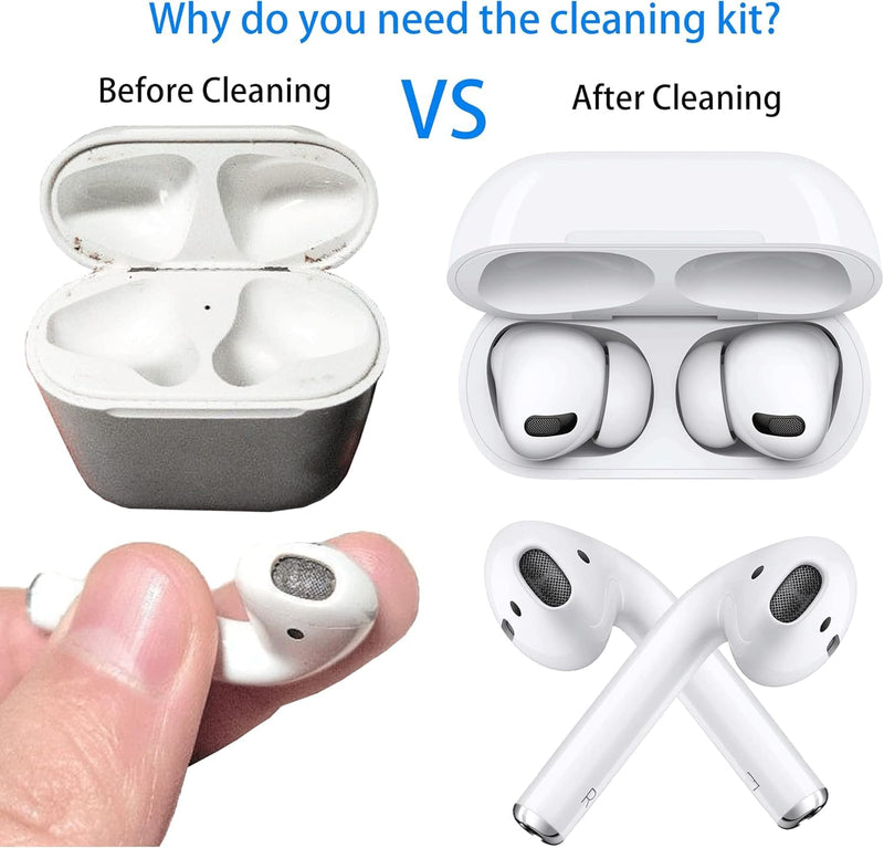 Multi-Function Cleaner Brush for Airpods Pro - Cleaner Pen Kits Soft Brush for Bluetooth Earphones Case Cleaning Tools for Keyboard Earbuds, Laptop, Phone iPhone 17 16 15 Pro Max LEGO Camera Lens