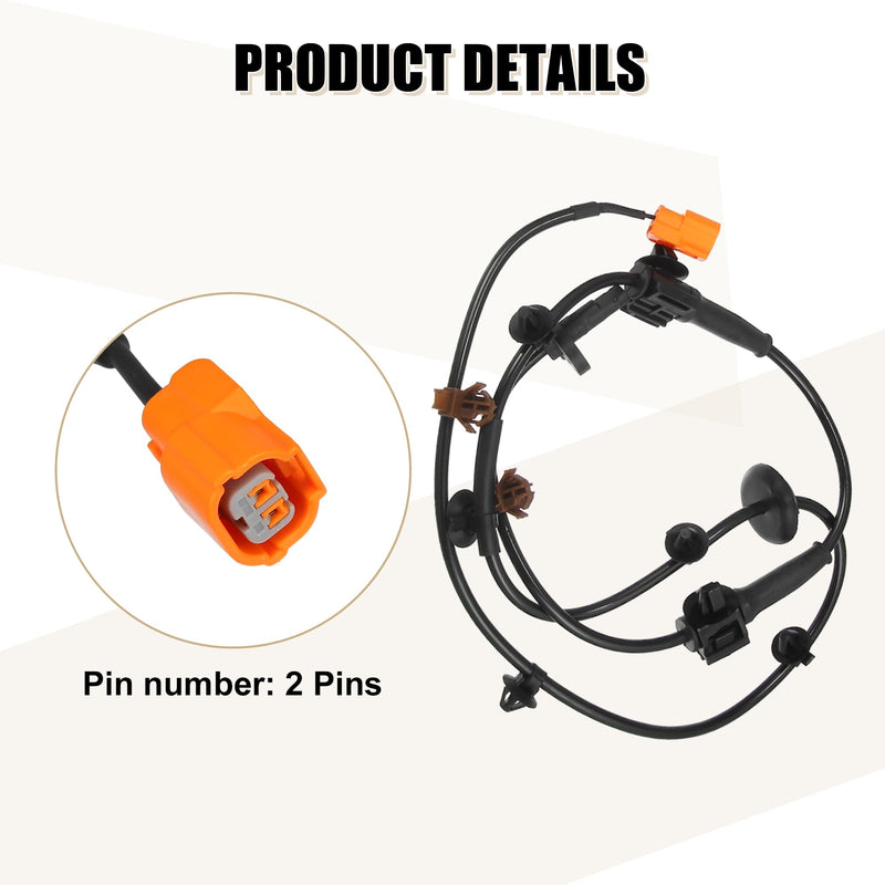  [AUSTRALIA] - uxcell 2pcs Front Left Right ABS Sensor Wheel Speed Sensor No.57450SLNA01/57455SLNA01 for Honda Fit 2007-2008 L4 1.5L