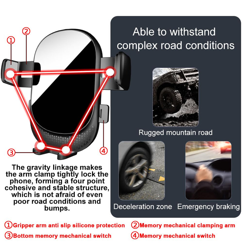 Car Phone Holder for Chevrolet Equinox 2018-2024 & Chevy Malibu 2016-2025 | Auto Accessories Auto Lock Hands Free Cell Phone Mount Car fits for iPhone & All Smartphones 2018-2024 Equinox & 2016-2025 Malibu