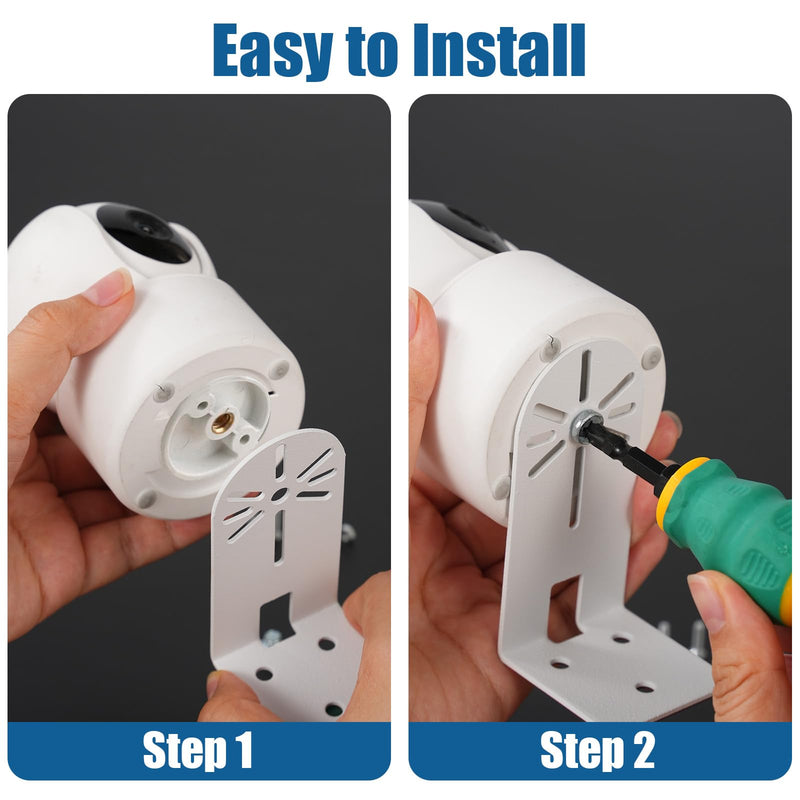 3 Pack Adhesive Metal Camera Wall Mount Bracket Compatible with eufy Security Indoor Cam E220/P24, No-Drill Adhesive or Screw Install, Reduce Blind Spots