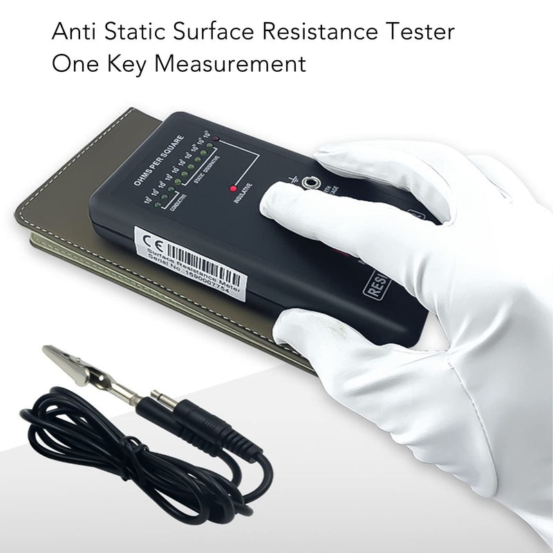 Digital Static Electricity Tester - Precise Measuring Instrument Electrostatic Analyzer Self Calibration Resistivity Tester