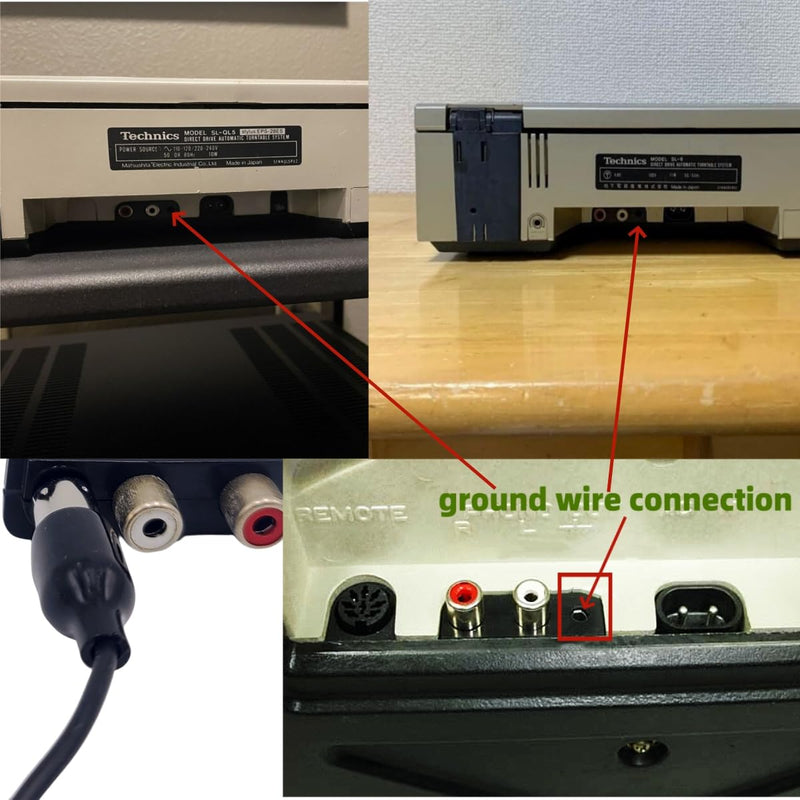 Phonograph Turntable Ground Wire for Technics SL-BD21 SL-BD3 SL-QL5 SL-6 Magnetic Cartridge Turntables - Stop Hum, 5-ft Technic