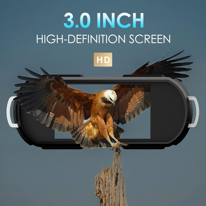 Night Vision Goggles-Digital Night Vision Binoculars with 8X Zoom & 32GB Card, 4000mAh Rechargeable IR Night Vision for Complete Darkness, Camping Gear, Gifts for Men Black