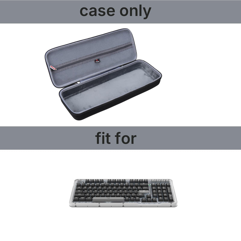 Hard Shell EVA Carrying Case for Logitech Alto Keys K98M, Custom Fit Protective Storage Box with Mesh Pocket for Keyboard Mouse Cables, Shockproof Travel Organizer for Mechanical Keyboards