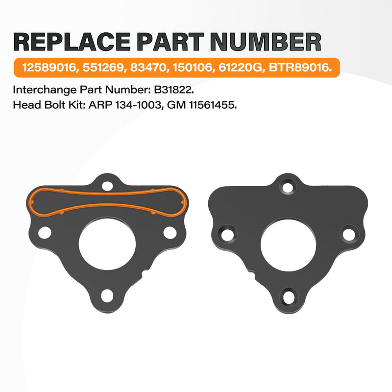 Camshaft Retainer Plate Gasket Steal and Bolt kit Compatible with LS Series All GM LS LT Gen III IV V Engines for LS1 LS2 LS3 4.8 5.3L 6.0L 6.2L Replaces# ARP 134-1003 12589016