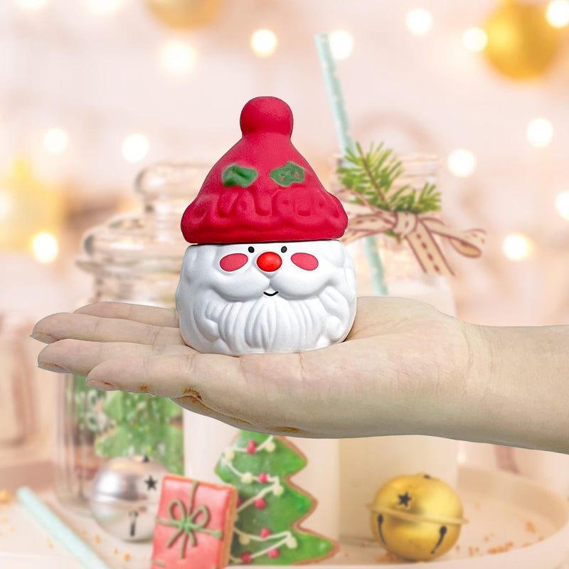 2.7 inch Large Grinder Kitchen Helper, Santa Claus Shaped Grinder for Christmas Gift - White