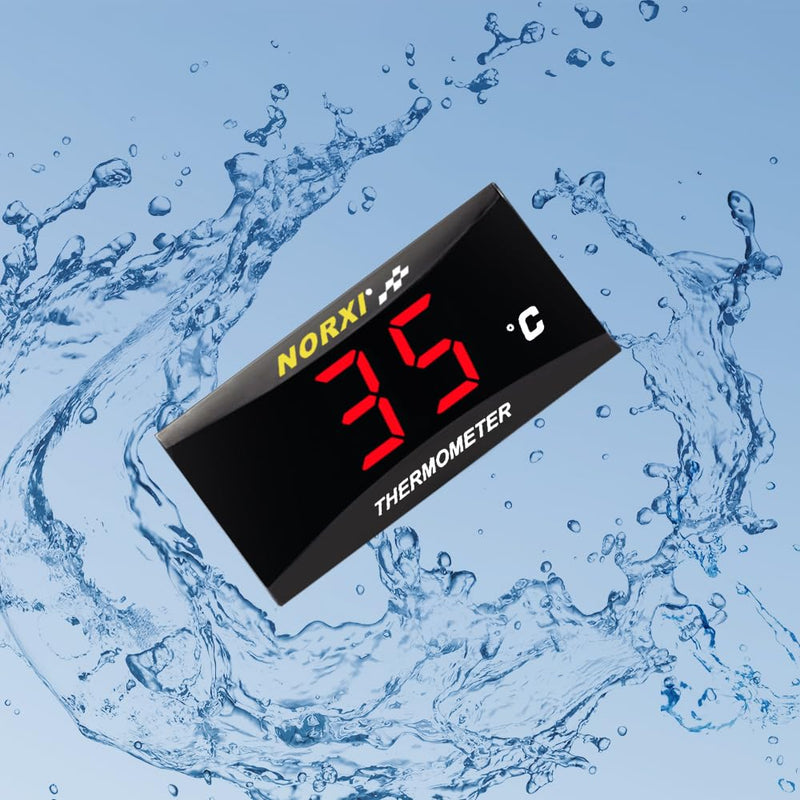  [AUSTRALIA] - Cylinder Head Temperature Meter Engine Temperature Gauge with 10mm 14mm Probe Sensor Adapter (Blue,14mm) Blue
