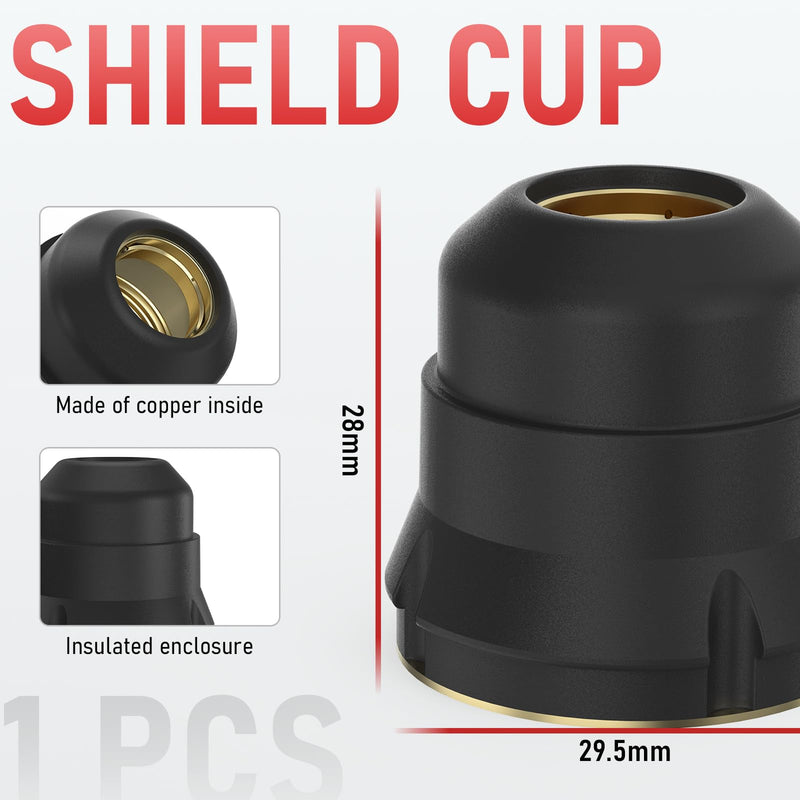 YESWELDER 24pcs Plasma Cutting Torch Consumables Sets Tip Electrode of IPT40, Suitable for YESWELDER CUT-55DS Pro/CUT-55NHF/CUT-55DS NHF PLUS/CUT-60DS PRO/CUT-65DS PRO/CUT-65DS Plus Plasma Cutter IPT40-24