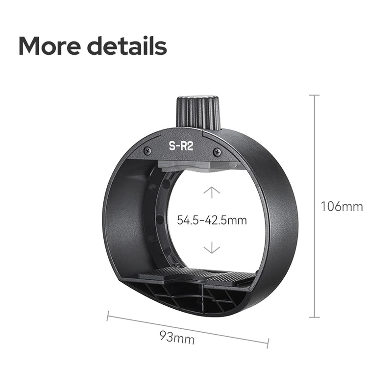 Godox S-R2 Round Head Accessories Adapter with AK-R1 Round Head Accessories for Godox AD200Pro II AD200 Pro,V860III,TT685II,TT520II,Compatible with Canon with Nikon with Sony Camera Flash Speedlight
