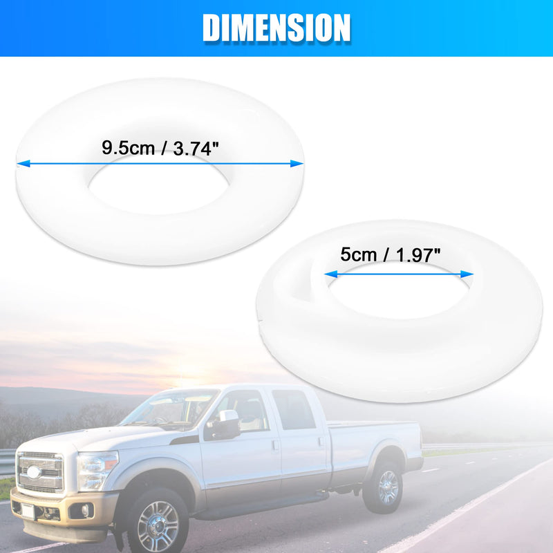 X AUTOHAUX 2 Pcs Front Lower Suspension Coil Spring Insulator E8TZ-5414-B for Ford F150 F250 F350 Super Duty Lower Spring Insulator Upper Bracket Insulator RWD Model Only