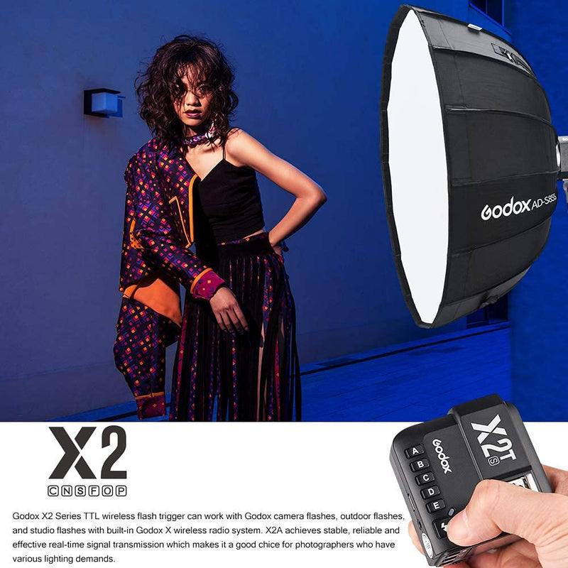 GODOX X2T-S TTL Trigger Flash 1/8000s HSS TTL Manual Function for Sony Cameras with Clean Cloth (X2T-S)