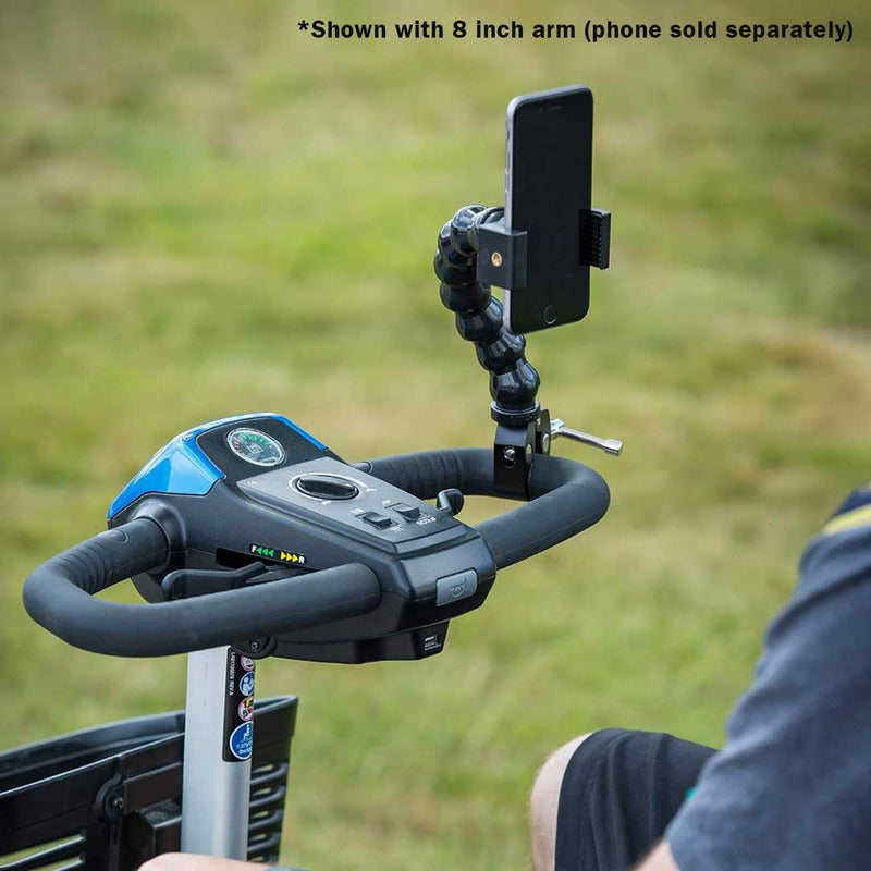 MOGO ModularHose Assistive Technology Phone Holder with Compact Mini Clamp, Mounts to Round Tubes up to 1.5" Diameter, 24 Inch Arm 24 Inch (Pack of 1)
