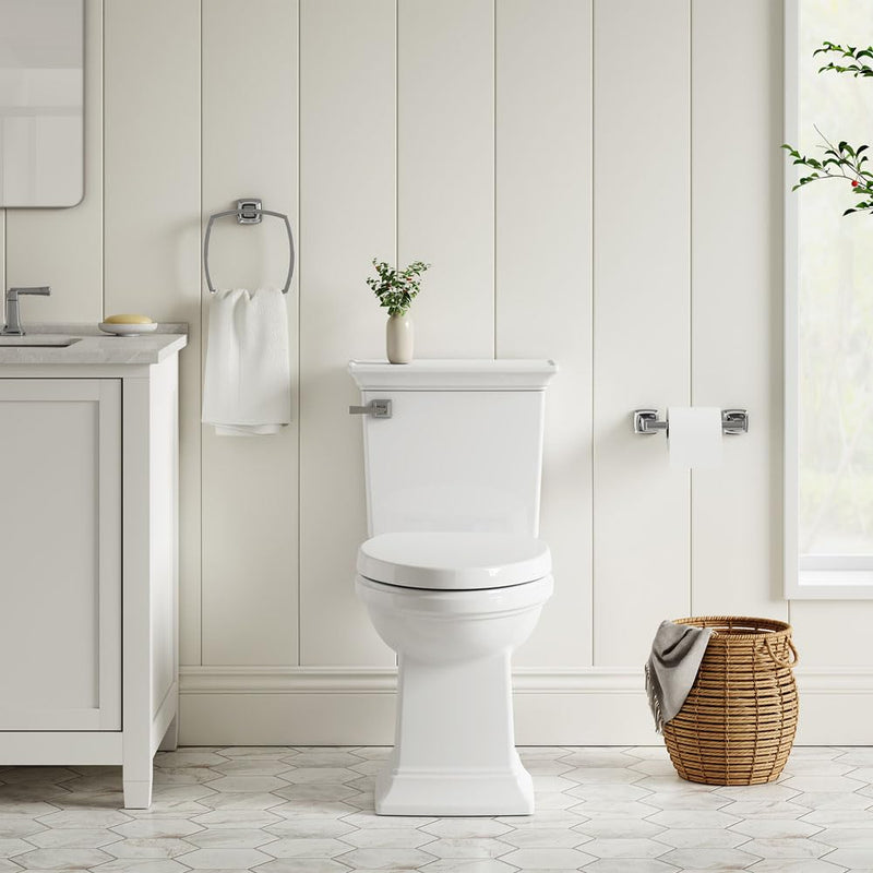 American Standard 5020A65G.020 Traditional Luxury Elongated Toilet Seat Soft Close, White Elongated Front