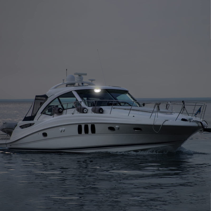 Marine Dome Light LED Boat Cabin Lights White with Switch Stainless Steel Surface Mount 12 Volts (4.18 Inches) 4.18 Inch