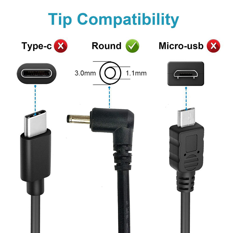 N20C5 N22C5 N23C3 N23H5 N23H1 N19H2 65W Laptop Charger for Acer 3.0 * 1.1mm | for Acer Swift,Aspire 3 5 Series A315-58 ADP-45FE F 19V 3.42A Also Fit for Samsung Galaxy View 18.4" Tablet SM-T670N/T677A