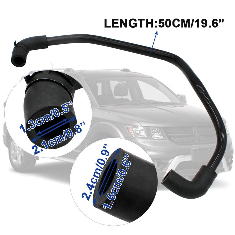 3.7L PCV Crankcase Ventilation Hose Compatible with Jeep Commander Grand Cherokee Liberty Dakota Durango Nitro Ram 1500 2007-2012 Replaces 53032993AC 53032993AD 53032993AF