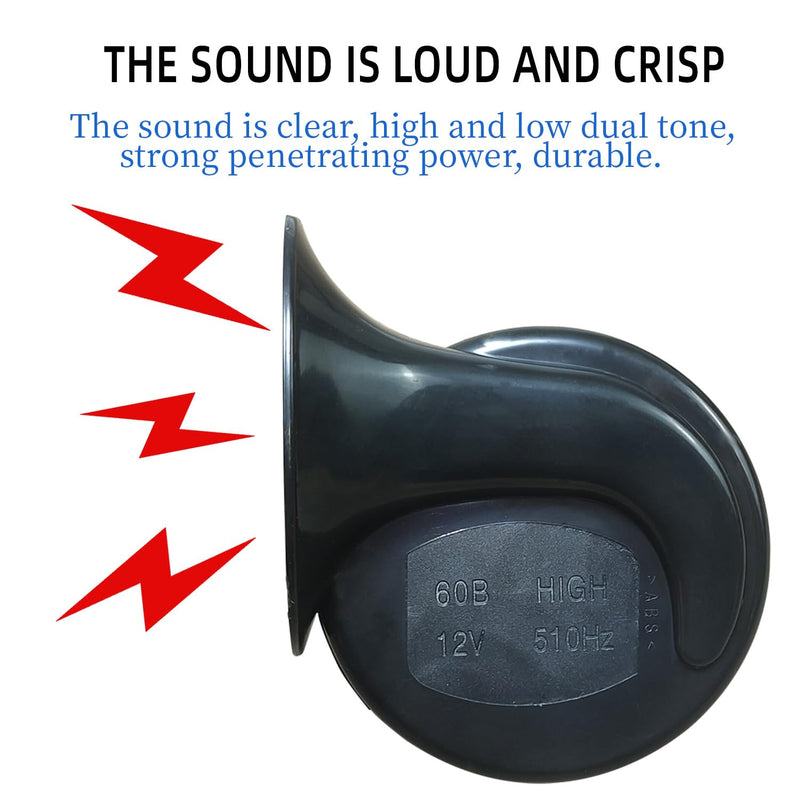 300DB Super Loud Train Horns, 12V Waterproof Air Horns Replacement Kit, Car, Motorcycle, Truck, Bike, Boat Car Air Electric Snail Double Horn, Automotive Accessories Universal for Car