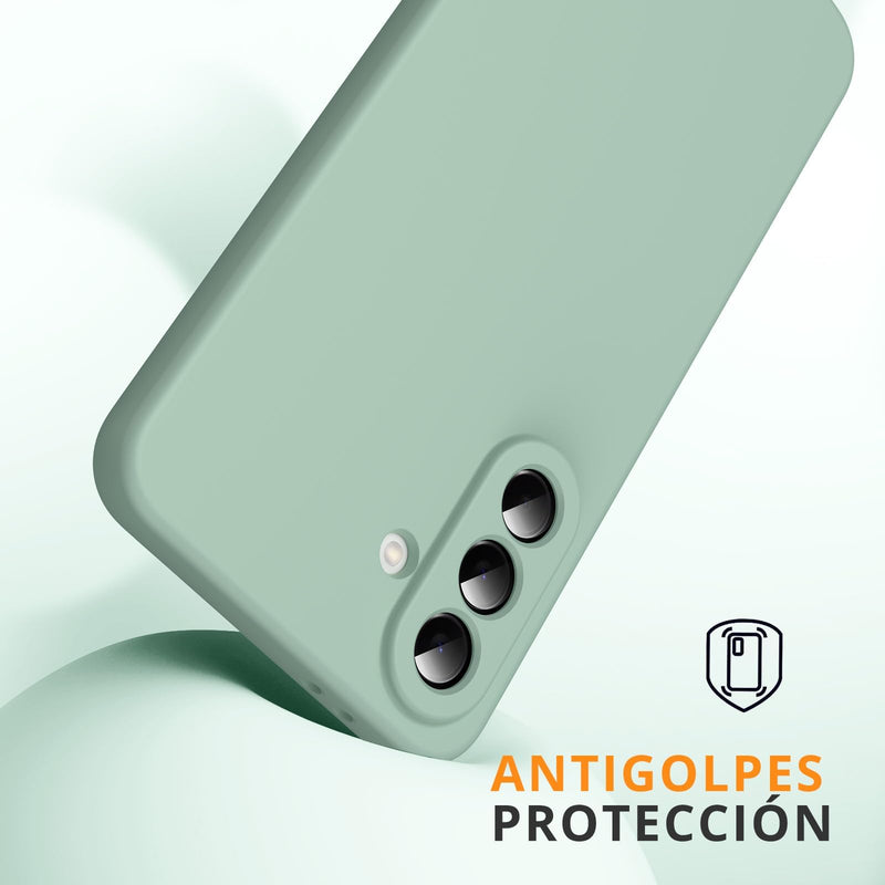 Suitable for Samsung Galaxy A37 5G Phone Case [Liquid Silicone Cover] [Microfiber Interior] Rubber Silicone Gel TPU Liquid Shockproof Case for Samsung Galaxy A37 5G - Match Matcha Green