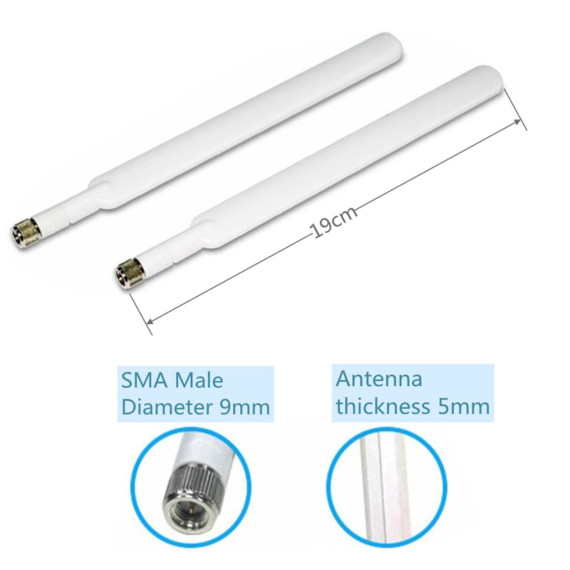 2PCS Router Antenna,2X 5dBi 4G LTE Antenna, Gain Antenna with SMA Connector, Antenna, Antenna for Huawei B310/B593/B315s/E5186s CPE Router