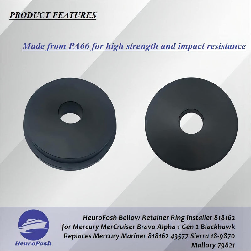 Bellow Retainer Ring installer 818162 for Mercury MerCruiser Bravo Alpha 1 Gen 2 Blackhawk Replaces Mercury Mariner 91-818162 43577 Sierra 18-9870 Mallory 79821