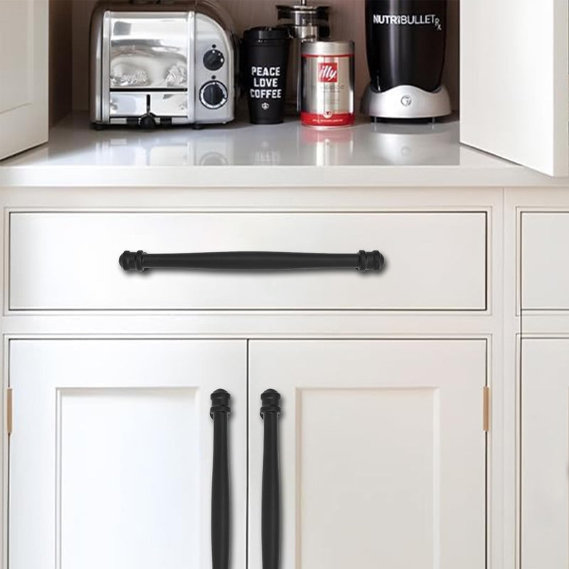 10 Pack 3-3/4 inch(96mm) Center to Center Black Cabinet Pulls Solid Cabinet Hardware Heavy-Duty Drawer Pulls Kitchen Handles for Cabinets Cupboard Handles 3-3/4 inch(96mm)Center to Center 10 Pack