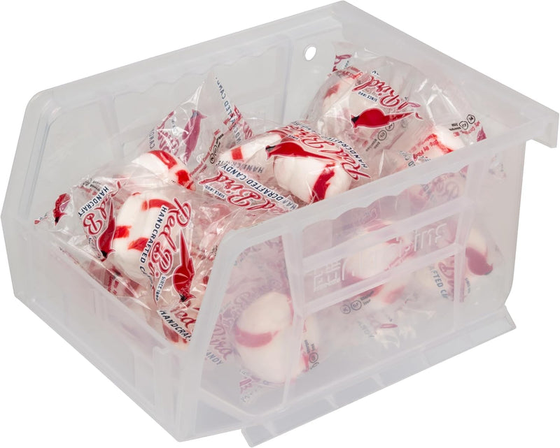 Akro-Mils 30210 AkroBins Plastic Storage Bins, Space-Saving Stackable Bins for Garage, Pantry, Craft Organization, 5" x 4" x 3", Clear, 6-Pack 6 Pack