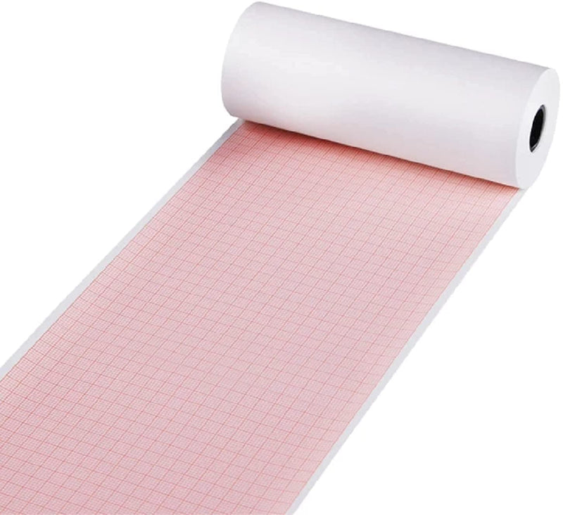 LongTeco 10 Rolls ECG Paper EKG Paper for ECG Machine 50mm x 20 Meters Fit for Edan SE-100, for CONTEC ECG80A and ECG-90A and ECG100G, for Biocare iE 101, and for LIFE PAK 20E, for Burdick EK10