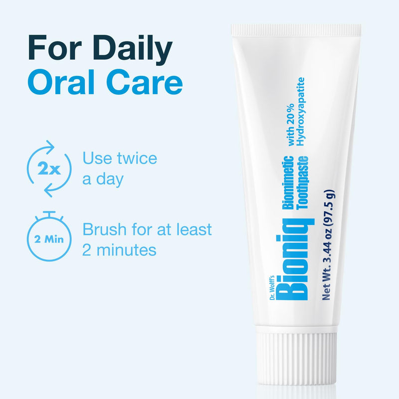 Bioniq Classic - 20% Hydroxyapatite Toothpaste, bioHAP and Fluoride Free for Daily Use, Clinically Tested - Our Expert Enamel Care, Mint Flavor - 3 x 3.44 Oz 3.44 Ounce (Pack of 3)