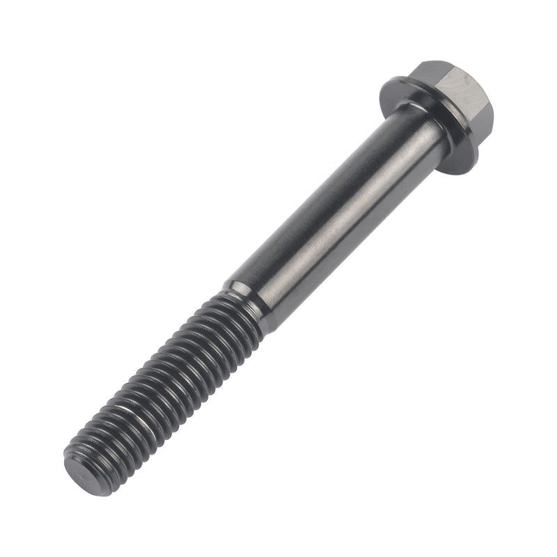 Titanium Hex Small Flange Head Bolt M8 15 20 25 30 35 40 45 50 55 60 65mm x1.25mm for Motorcycle Car Modification Pack of 4 (M8x60mm, Black) M8x60mm