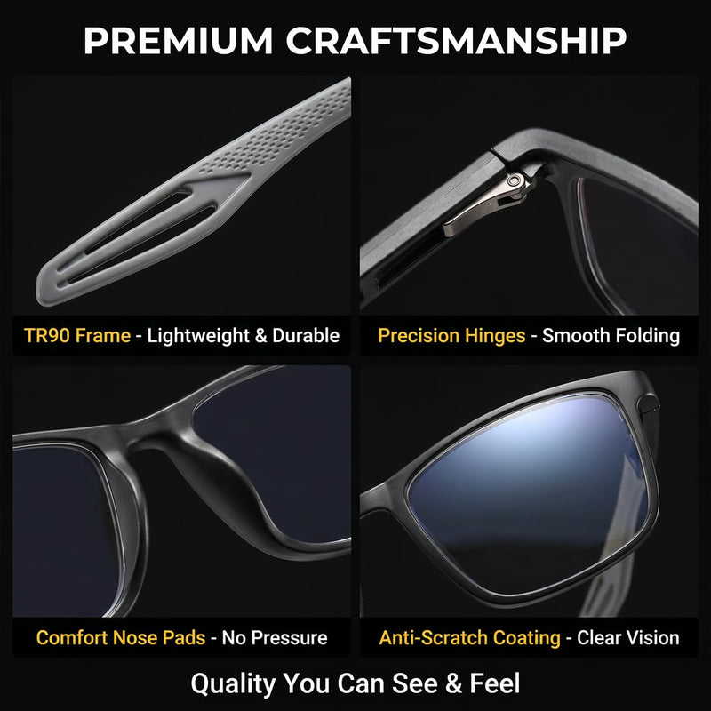 Vision Sync Glasses, Auto Focus Varifocal Glasses, Smart Adaptive Eyewear with UV & Anti Blue Light Protection 2.0 Unknown modifier