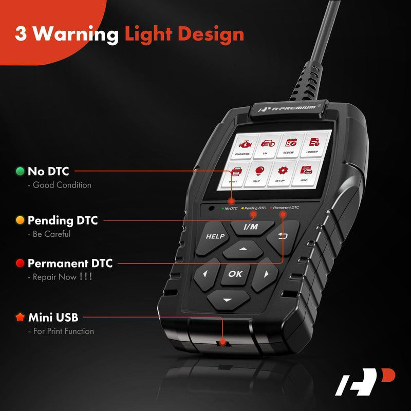 A-Premium AD200 Professional OBD2 Scanner Car Diagnostic Tool, OBDII EOBD Code Reader, Enhanced Check Car Engine Light Diagnostic Scan Tool, Upgraded Fault Code Scanner for All Vehicles from 1996 Upgraded Scan Tool AD200