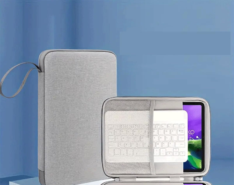 1pc Nylon Tablet Storage Bag Anti-Drop Shockproof Tote Bag Portable-Grey | Laptop Sleeve Case Touchscreen Laptop Water Resistant Computer Notebook Bag Organizer for Work Travel Office