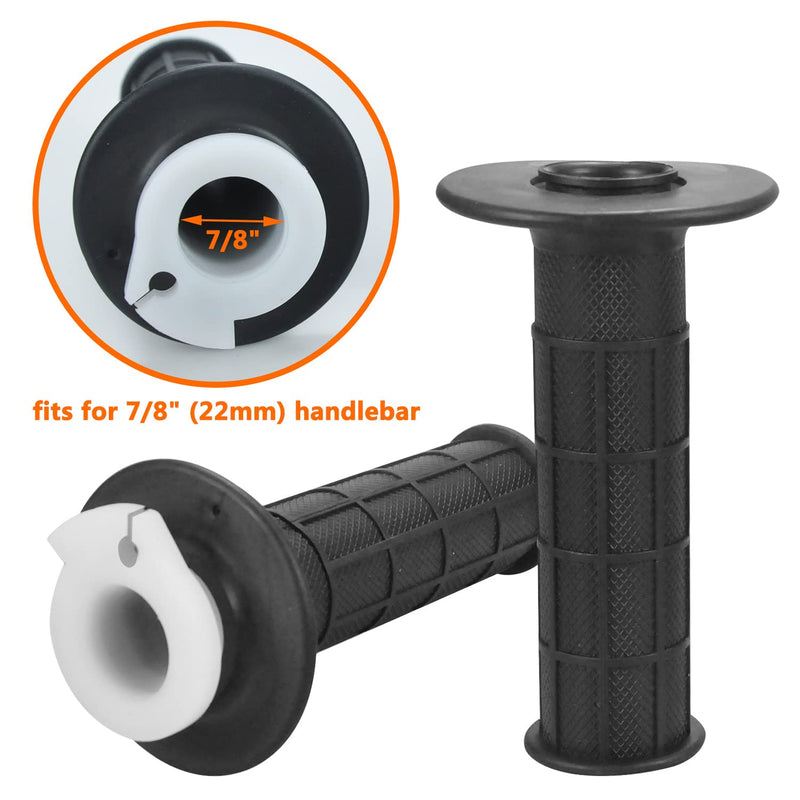 22mm 7/8 Throttle Handle Grips Cable Clamp On Off Switch for Coleman CT100U CT200U Baja Doodlebug Db30 Mb165 Mb200 50cc 90cc 110cc 125cc SSR Coolster Apollo CRF50 Pit Dirt Bike BLACK