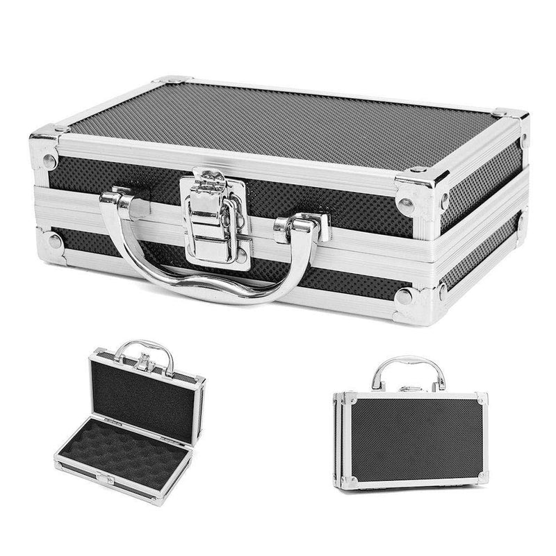 Aluminum Carrying Case - Mini Aluminum Foam Briefcase ToolBox - Portable Tool Case (180 * 110 * 55mm) 180*110*55mm